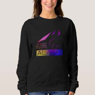 Sudadera Anclaje Alaska Oso Colorido Y Montañas