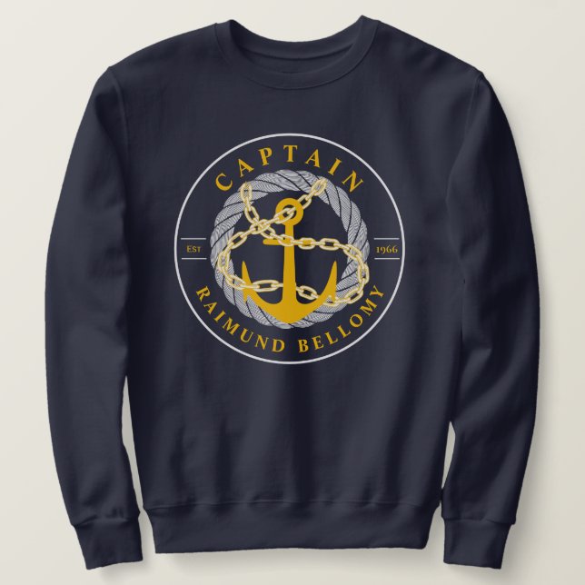 Sudadera Anclaje de barco (Anverso del diseño)