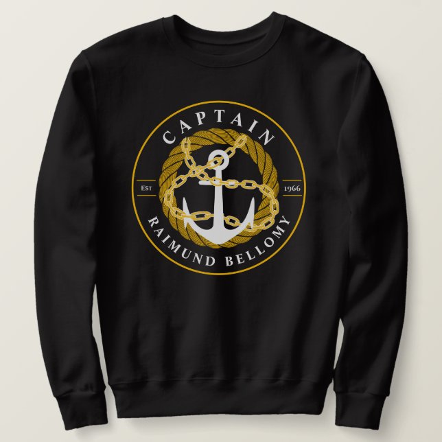Sudadera Anclaje de barco (Anverso del diseño)