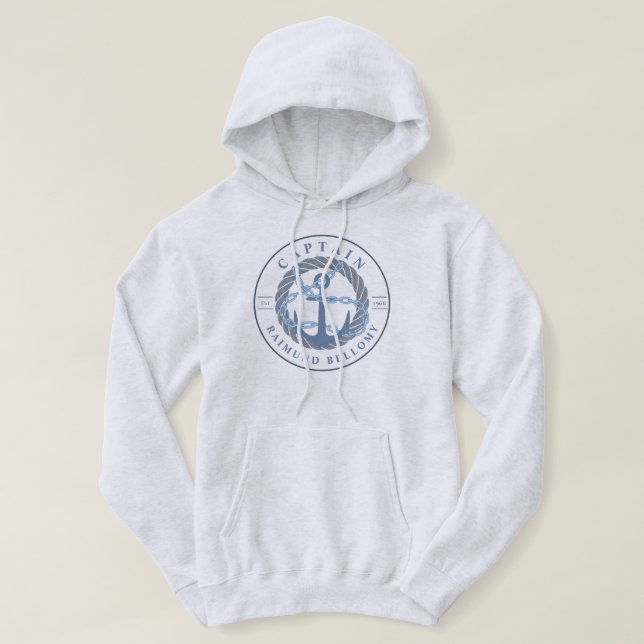 Sudadera Anclaje de barco (Diseño del anverso)