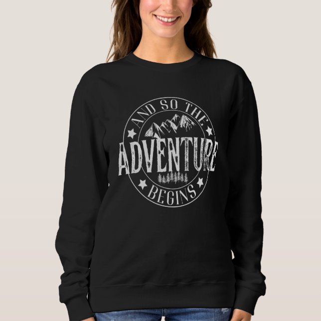 Sudadera And So The Adventure Begins Camping Road Trip 2022 (Anverso)