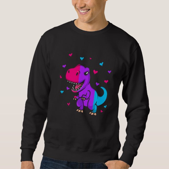 Sudadera Androgyne Pride Flag Dinosaur Androgyne Flag (Anverso)