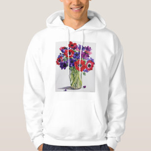 Sudadera Anémonas en un jarro de cristal