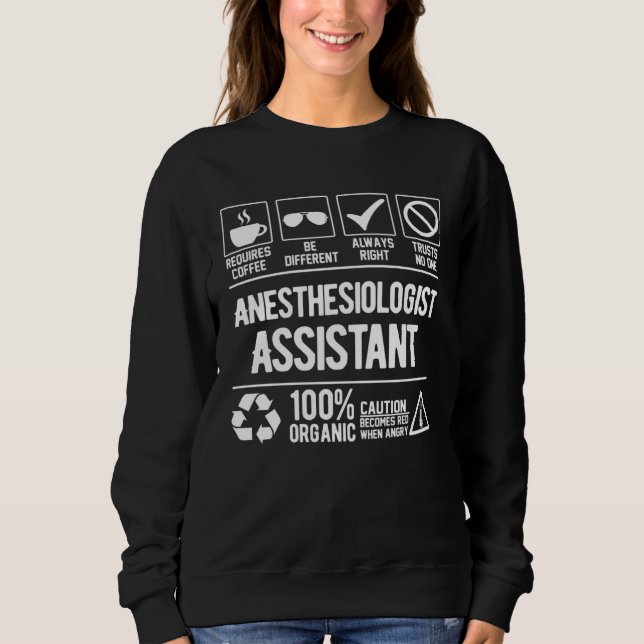 Sudadera Anesthesiologist Assistant Job Title Quote Coworke (Anverso)