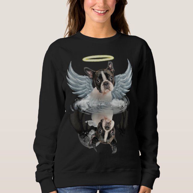 Sudadera Angel Boston Terrier Shadow Under Water Devil Bost (Anverso)