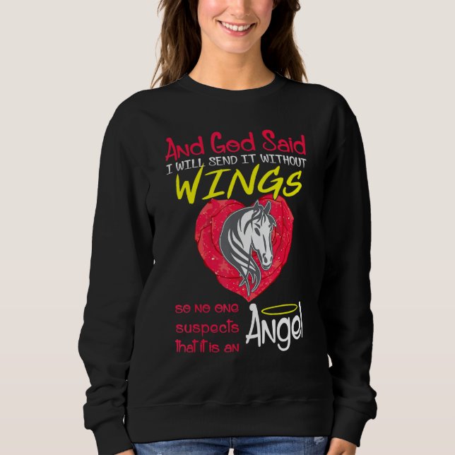 Sudadera Ángel de caballo sin Mascota de alas (Anverso)