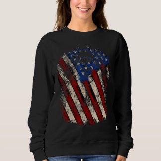 Sudadera Ángel de cráneo oscuro bandera de EE. UU. Hombres