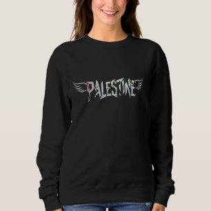 Sudadera Ángel de la bandera de Palestina libre para mujer