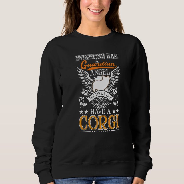 Sudadera Ángel de la guarda Corgi   (Anverso)