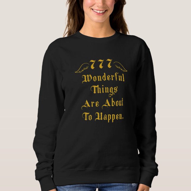 Sudadera Ángel de la suerte número 777 4 (Anverso)