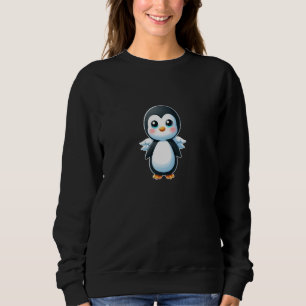 Sudadera Ángel de pingüino lindo con alas arte cartoon chib