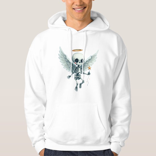 Sudadera Ángel Esqueleto – El lado dulce del más allá.  (Anverso)