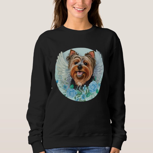Sudadera Angel Yorkie with WIngs Yorkshire Terrier Dog Memo (Anverso)
