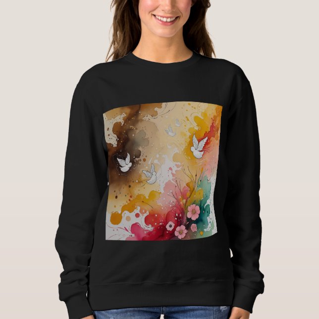 Sudadera ángeles abstractos  (Anverso)