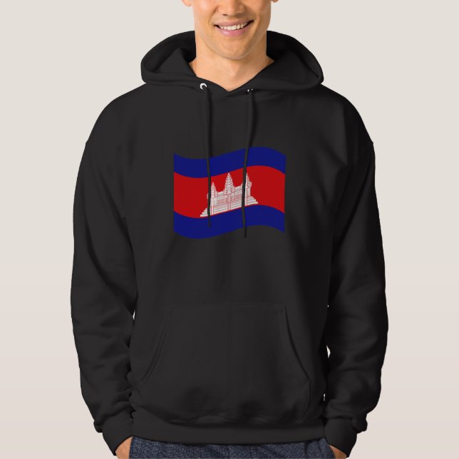 Sudadera Angkor Wat Ola de bandera camboyana (Anverso)