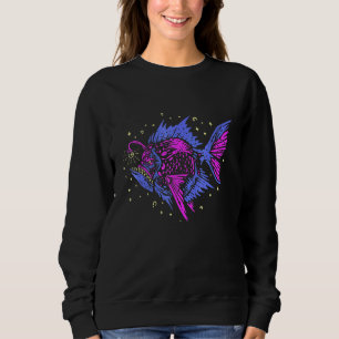 Sudadera Angler Fish Magical Trippy Colores animales Arte