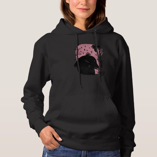 Sudadera Angry At The World Raven Retro Witch Pagan (Anverso)