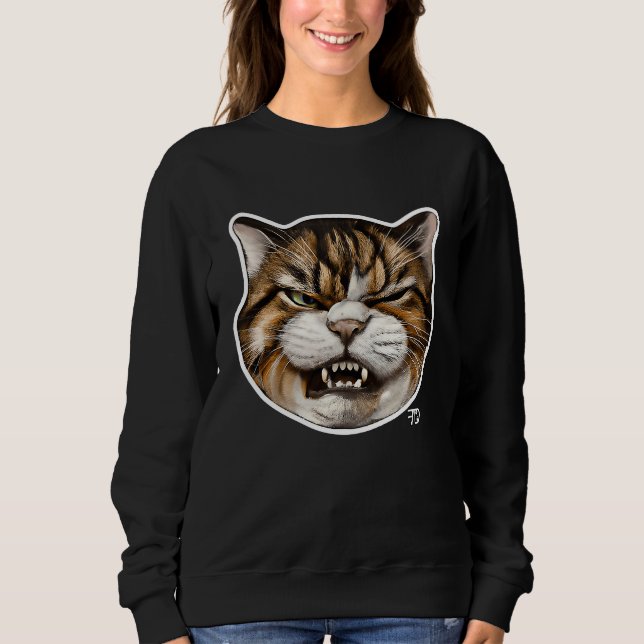 Sudadera Angry cute Cat With Bad Mood   1 (Anverso)