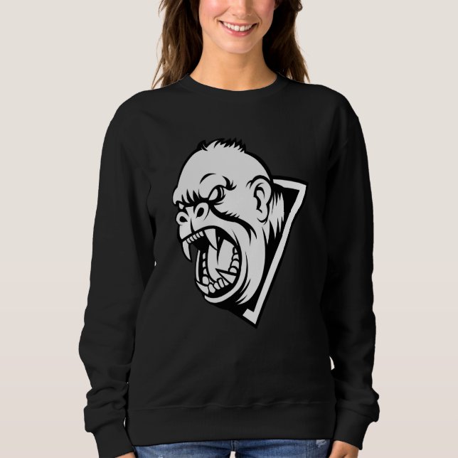 Sudadera Angry Gorilla Face For Men Women Kids (Anverso)