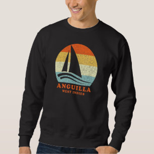 Sudadera Anguila West Indies Vintage Retro Sailboat Sailin