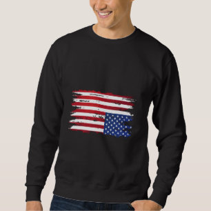 Sudadera angustia de la bandera estadounidense al revés pat