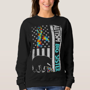 Sudadera Angustiada bandera estadounidense autismo Gran Her