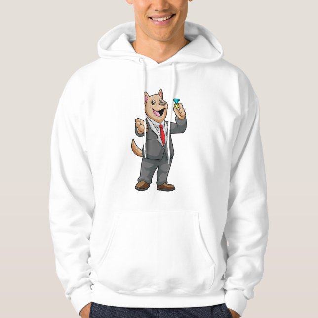 Sudadera Anillo de Boda de Dog Boda Groom (Anverso)