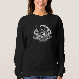 Sudadera Anillo de texto Zodiaco Floral Luna