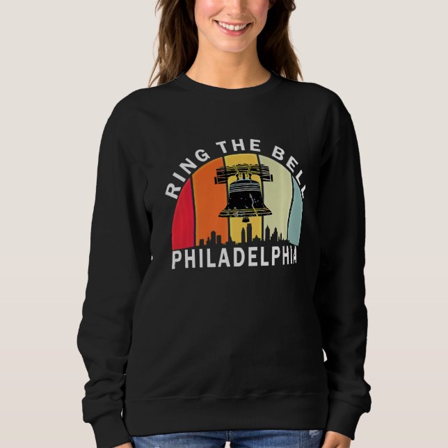 Sudadera Anillo Retro Vintage del Bell Philadelphia Basebal (Anverso)