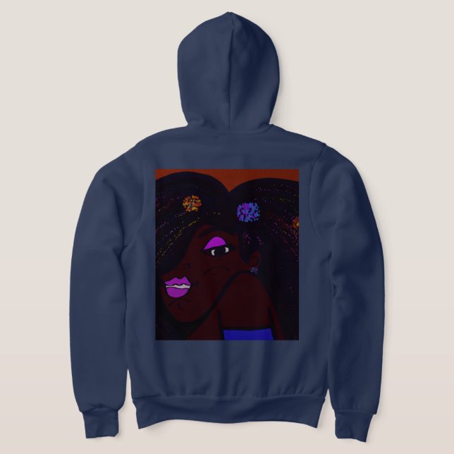 Sudadera Animación de mujer de color (Distribución Reverso )