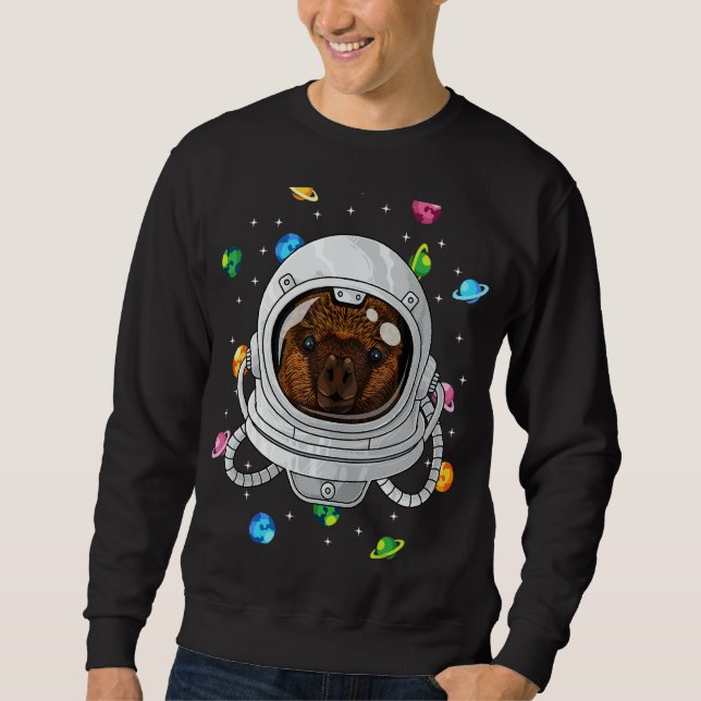 Sudadera Animal Astronauta De Alpaca Profundo En Uniforme C (Anverso)