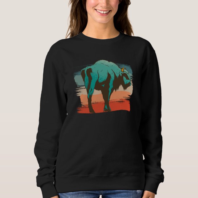 Sudadera Animal Bison Illustration (Anverso)