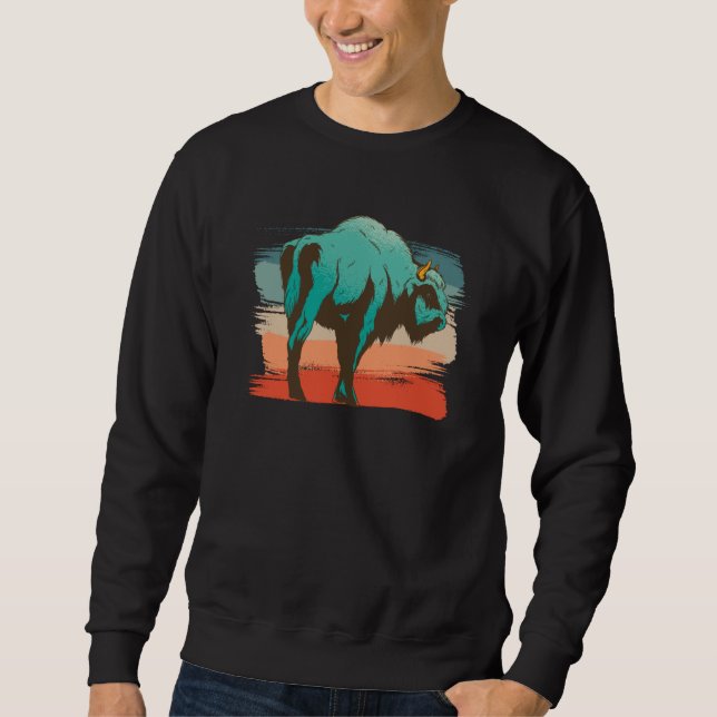 Sudadera Animal Bison Illustration (Anverso)