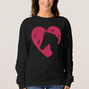 Sudadera Animal Caballo  Jinete de Caballo Ecuestre Corazon