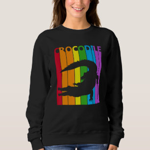Sudadera Animal cocodrilo de arcoiris
