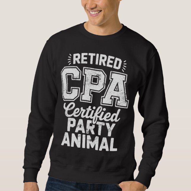 Sudadera Animal de fiesta certificado CPA jubilado (Anverso)