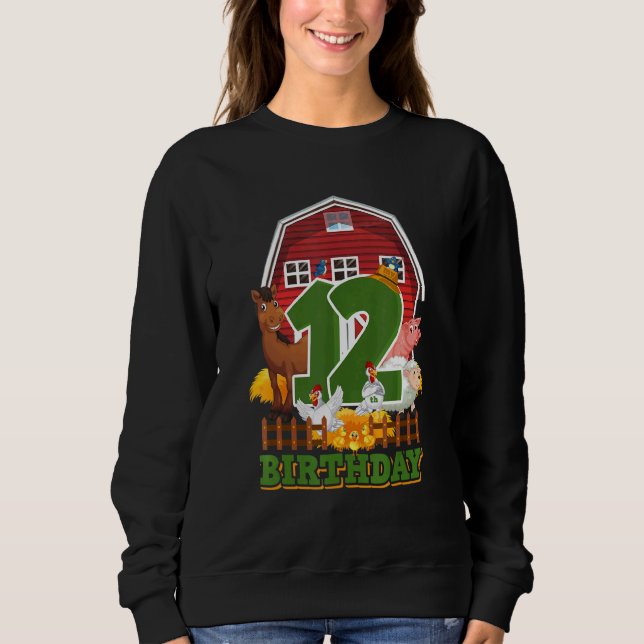 Sudadera Animal de la granja Barnyard 7 Cumpleaños 7 Años (Anverso)