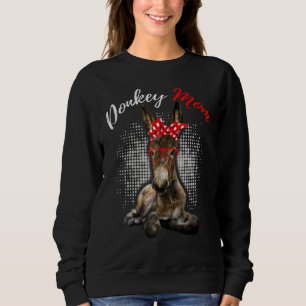 Sudadera Animal de la granja de animales Donkey Mom