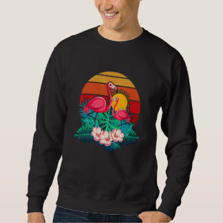 Sudadera Animal del zoológico trópico verano amanecer flame