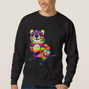 Sudadera Animal feliz geométrico marsupial australiano de Q