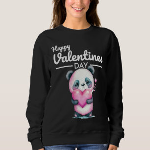 Sudadera Animal Lindo Corazón Panda Feliz Día de San Valent