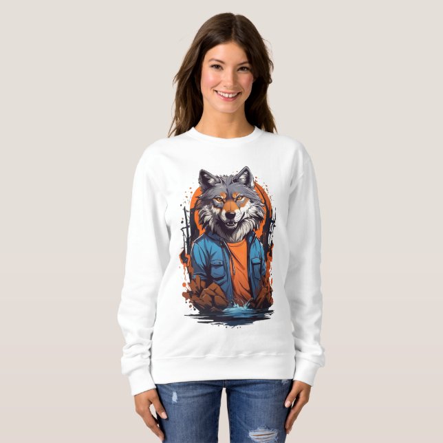 Sudadera Animal Lobo Salvaje (Anverso completo)
