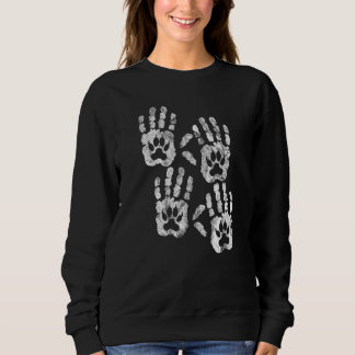 Sudadera Animal Lover Hand Cat or Dog Paw Together Forever 
