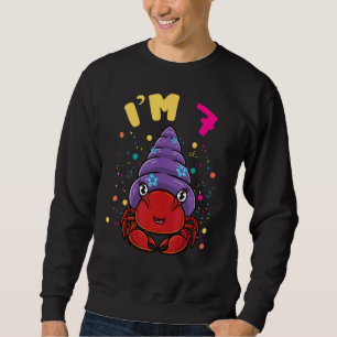 Sudadera Animal marino Im 7 Hermit Crab 7 cumpleaños