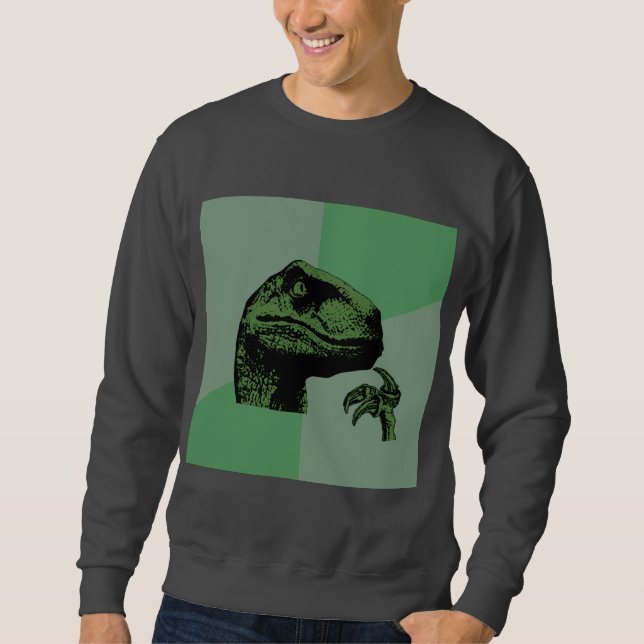 Sudadera Animal Meme del consejo del dinosaurio de (Anverso)