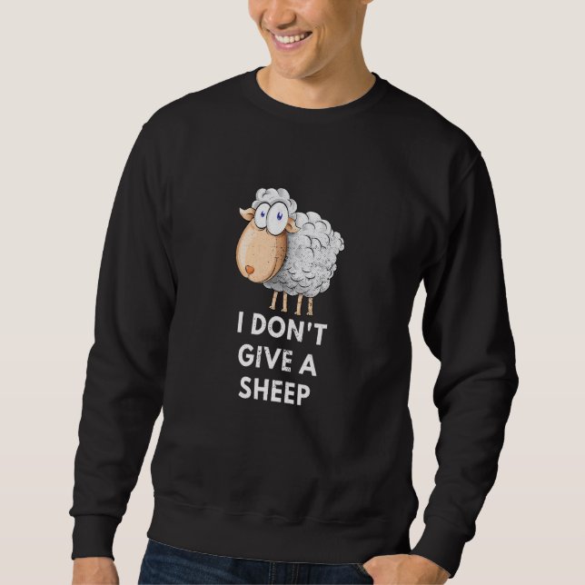 Sudadera Animal Pun Lamb Owner I Don't Give A Sheep  Quotes (Anverso)