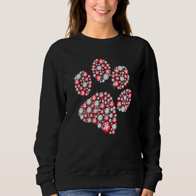 Sudadera Animal Rescue Shirt Dog Paw Print Heart For Valent (Anverso)