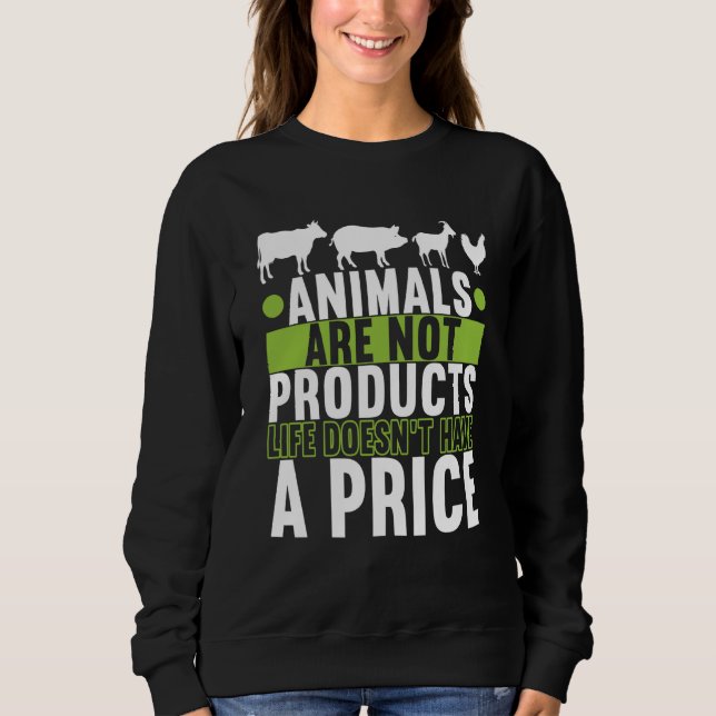Sudadera Animal Rights Vegan Vegetarian (Anverso)