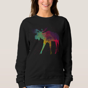 Sudadera Animal salvaje canadiense Alaska Elk Antlers Color