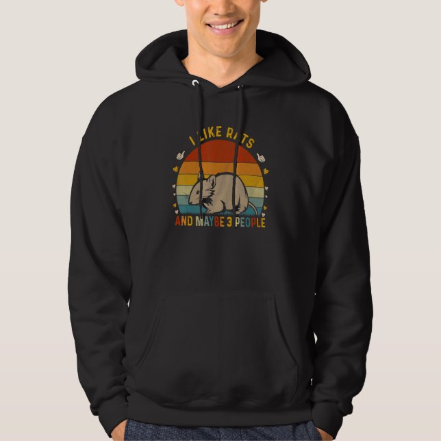 Sudadera Animal  Sarcastic I Like Rats And Maybe 3 People (Anverso)